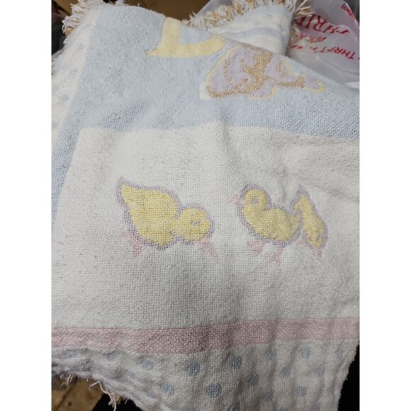 Vintage Beatrix Potter Quiltex Baby Blanket Nursery Easter Spring Cotton USA - Picture 5 of 10